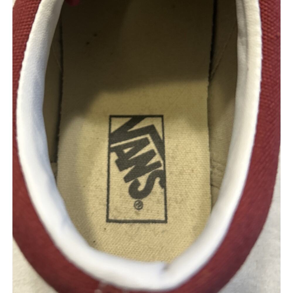 Vans Shoes Men’s Size 12 Red Low Skate Off The Wall Suede Canvas Gum Sole Sk8 - Picture 8 of 9